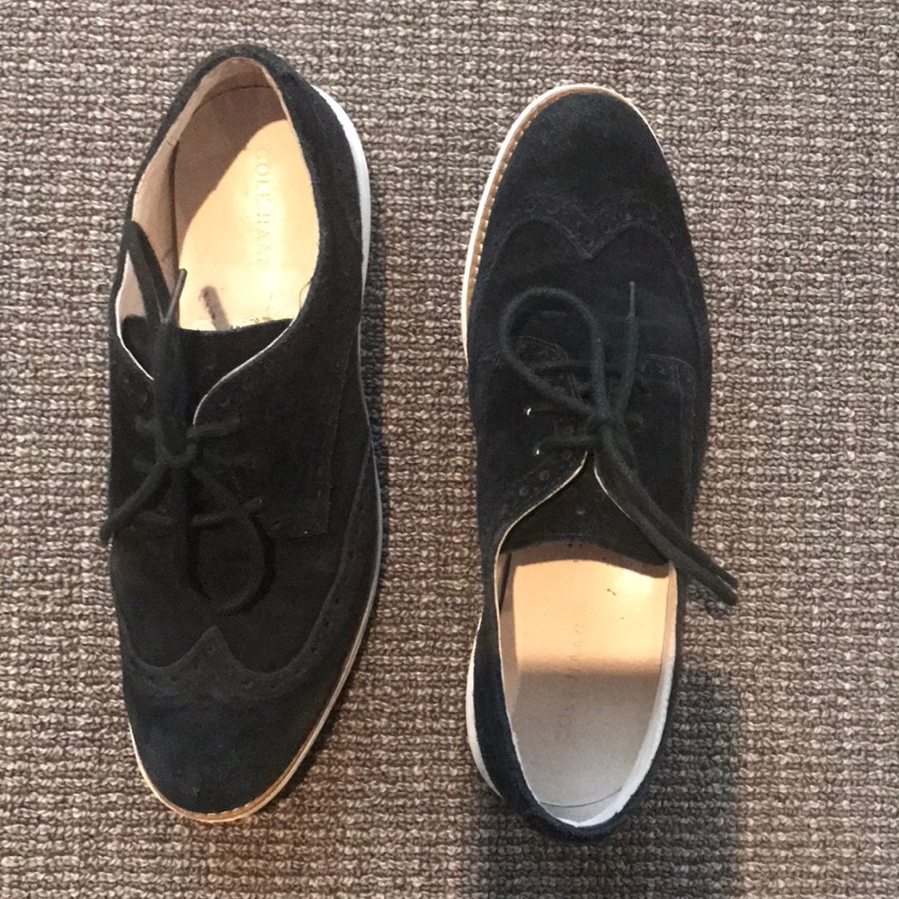 Suede wingtips.